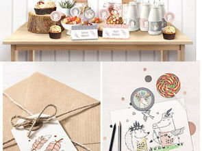 卡通手繪動物捕夢網產品圖案EPS設計素材下載